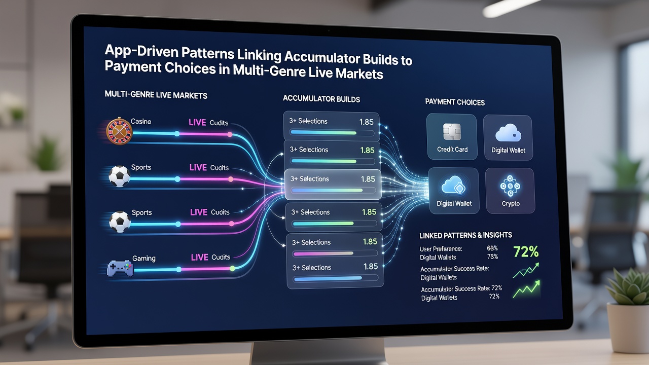 Close-up view of app payment selection screen during live accumulator building across sports and casino markets