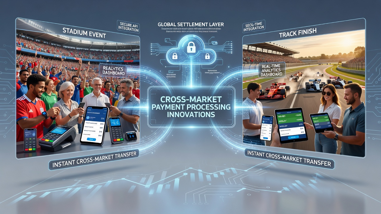 Secure digital payment interfaces displaying seamless fund transfers between live stadium betting, horse racing results, and competitive esports platforms