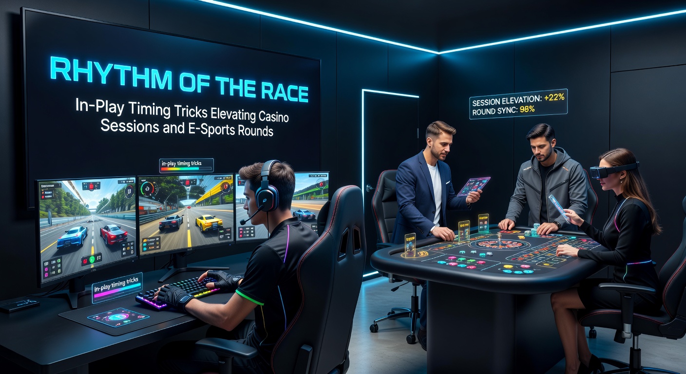 Casino live dealer table with timing charts overlaid on e-sports betting interface, highlighting synchronized play rhythms