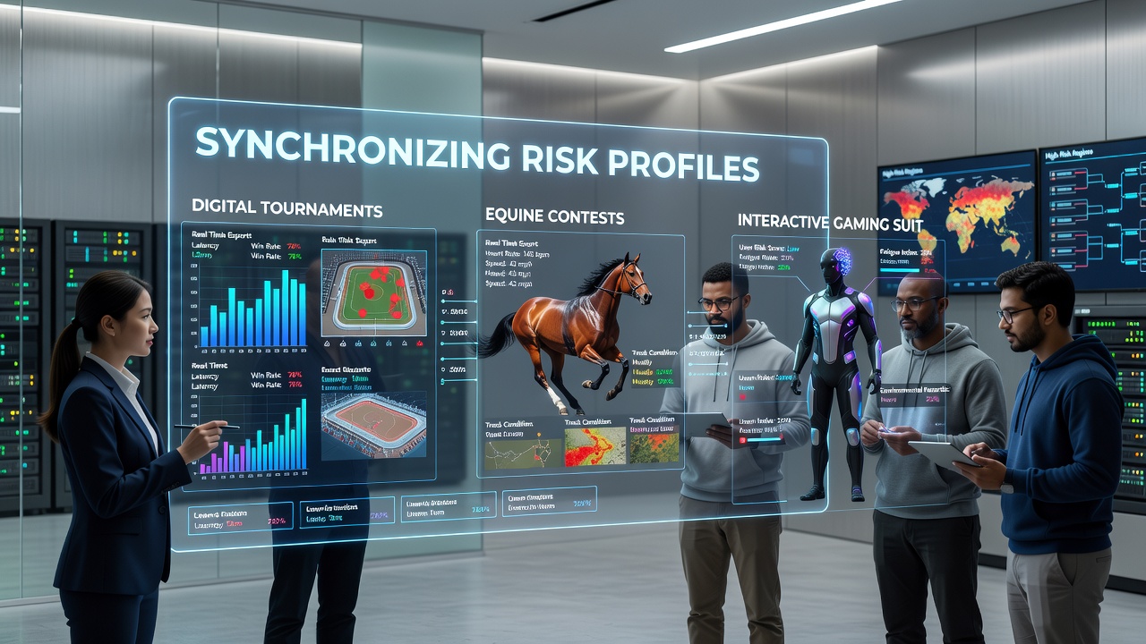 Analytics dashboard showing unified risk profiles linking equine betting, e-sports tournaments, and casino gaming sessions